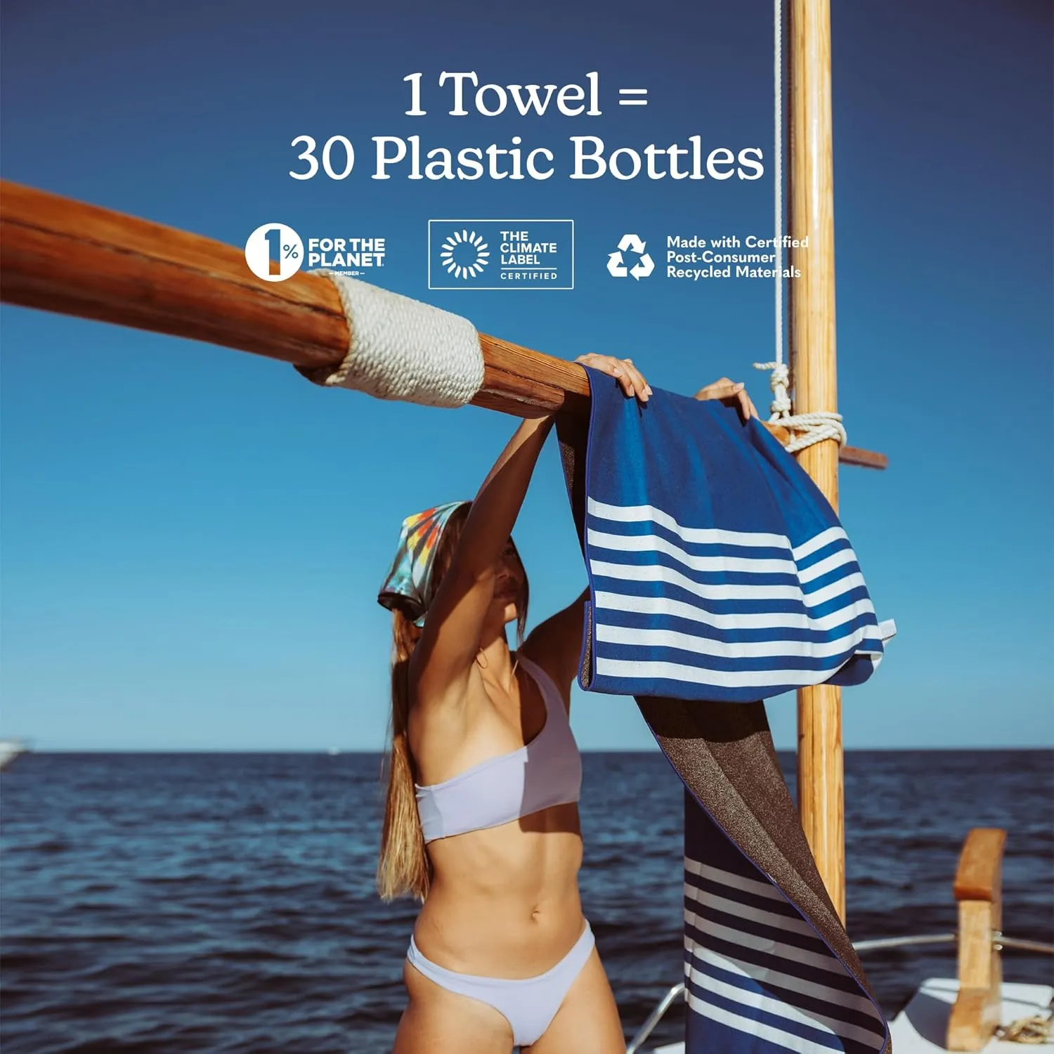 Nomadix Original Towel - Perfect for Beach, Pool, Travel, Camping, Yoga - Made with Recycled Materials - Super Absorbent - Sand Resistant