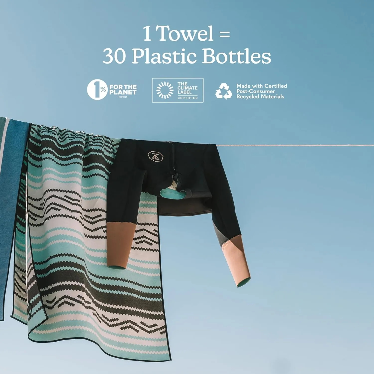 Nomadix Original Towel - Perfect for Beach, Pool, Travel, Camping, Yoga - Made with Recycled Materials - Super Absorbent - Sand Resistant