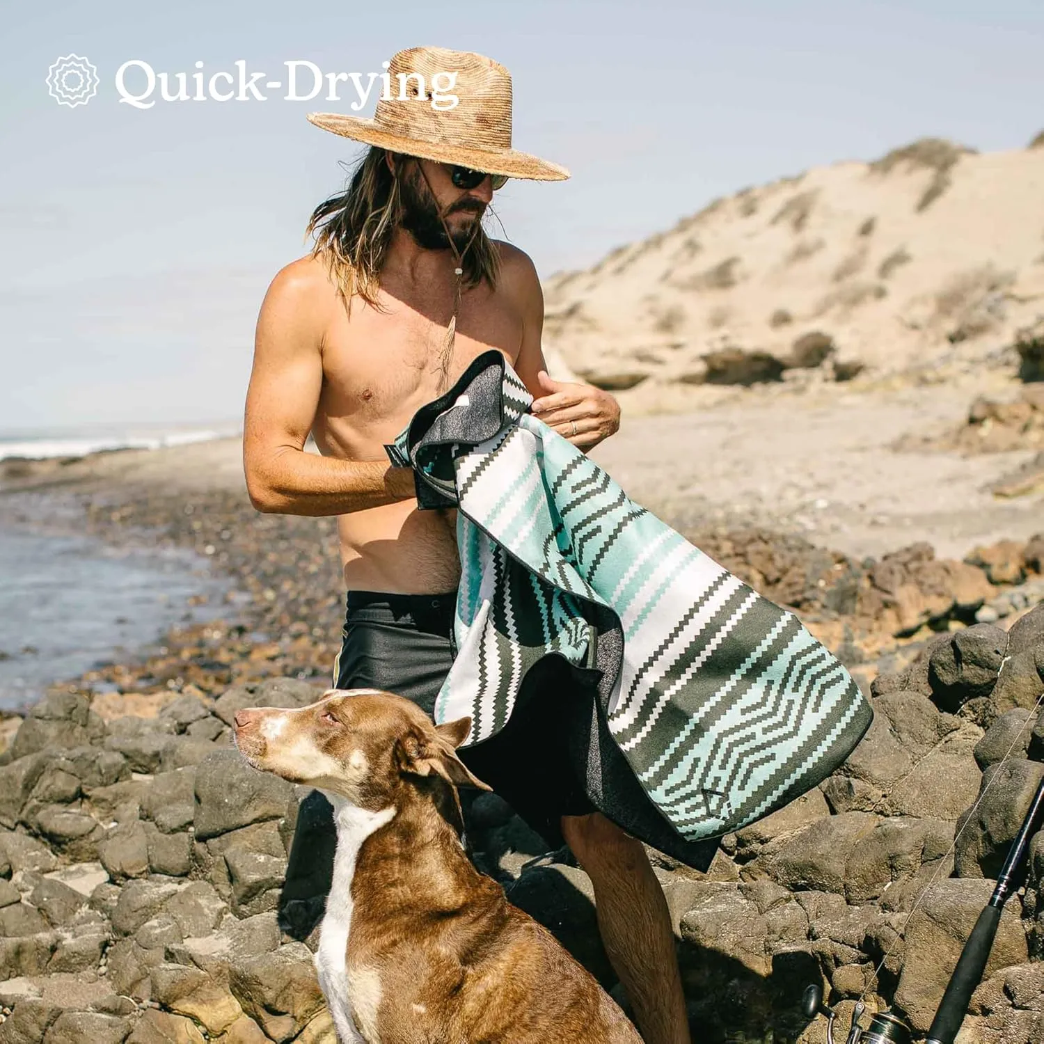 Nomadix Original Towel - Perfect for Beach, Pool, Travel, Camping, Yoga - Made with Recycled Materials - Super Absorbent - Sand Resistant