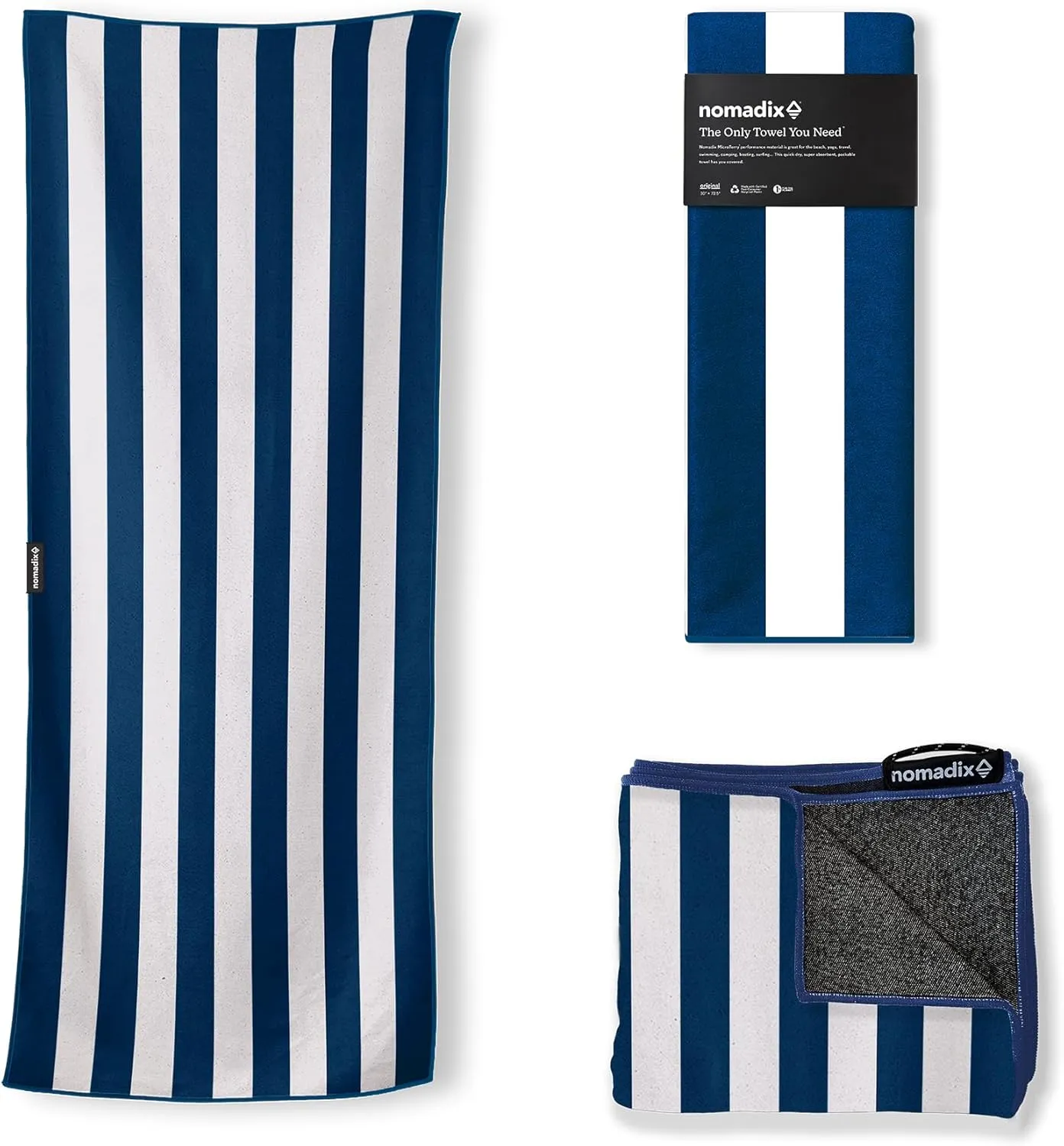 Nomadix Original Towel - Perfect for Beach, Pool, Travel, Camping, Yoga - Made with Recycled Materials - Super Absorbent - Sand Resistant