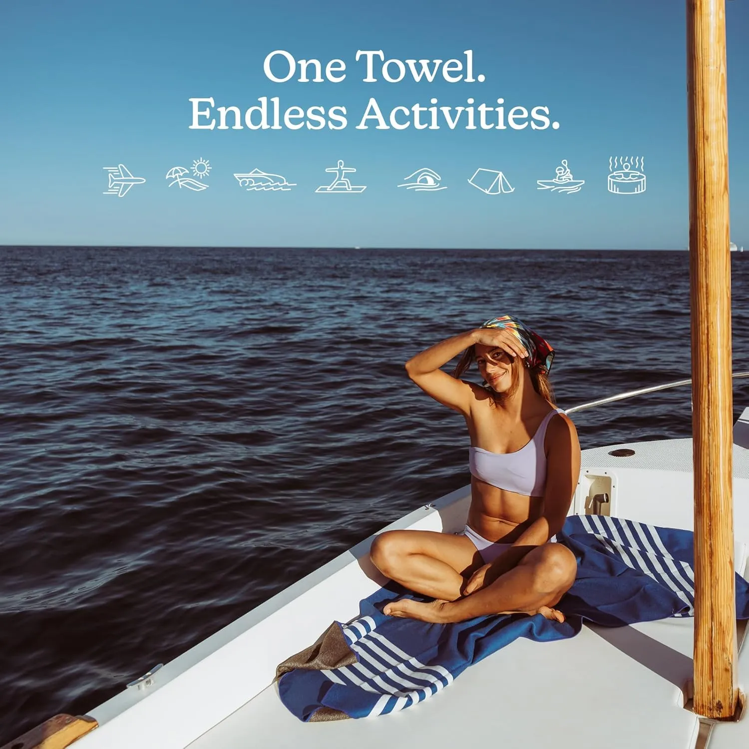 Nomadix Original Towel - Perfect for Beach, Pool, Travel, Camping, Yoga - Made with Recycled Materials - Super Absorbent - Sand Resistant
