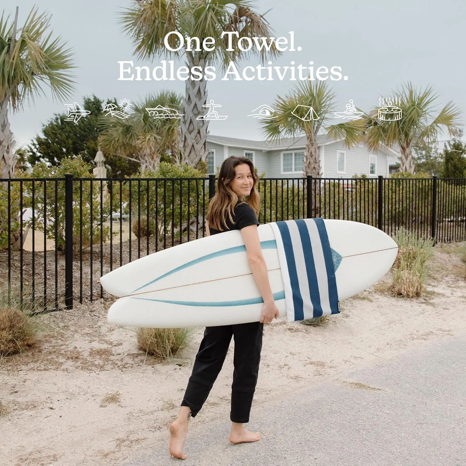 Nomadix Original Towel - Perfect for Beach, Pool, Travel, Camping, Yoga - Made with Recycled Materials - Super Absorbent - Sand Resistant