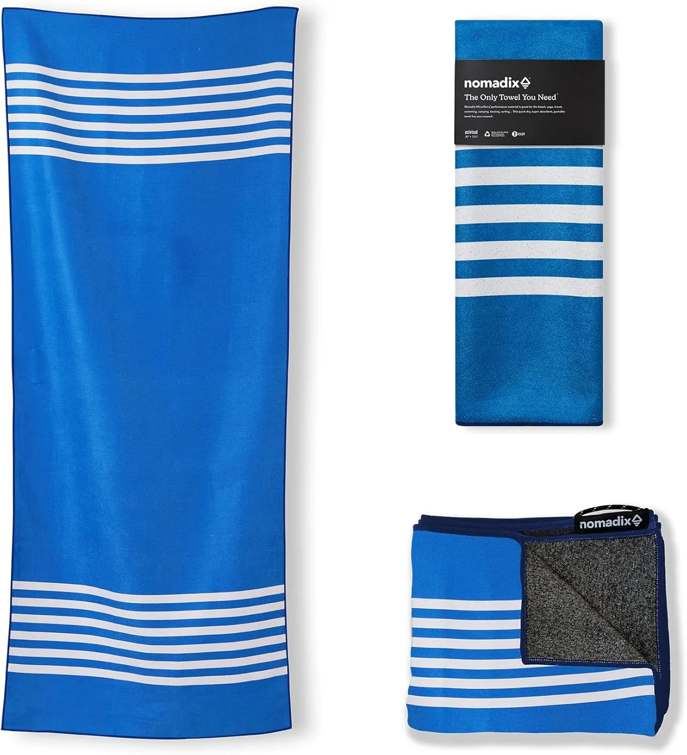 Nomadix Original Towel - Perfect for Beach, Pool, Travel, Camping, Yoga - Made with Recycled Materials - Super Absorbent - Sand Resistant
