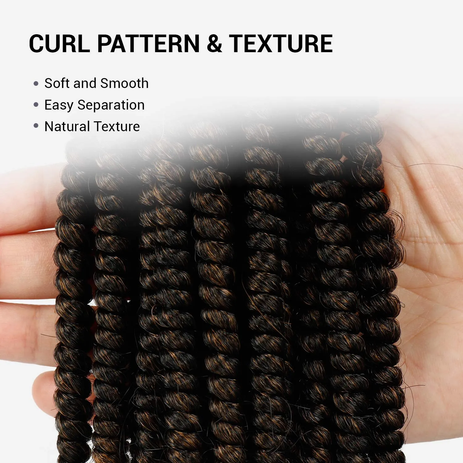 Nubian Twist Crochet Hair, 10 Inch, Pre-Looped Spring Twist, 4 Packs, Curly Hair Extensions for Protective Styles, (T1B/27, Tipped Off Black and Honey Blonde)