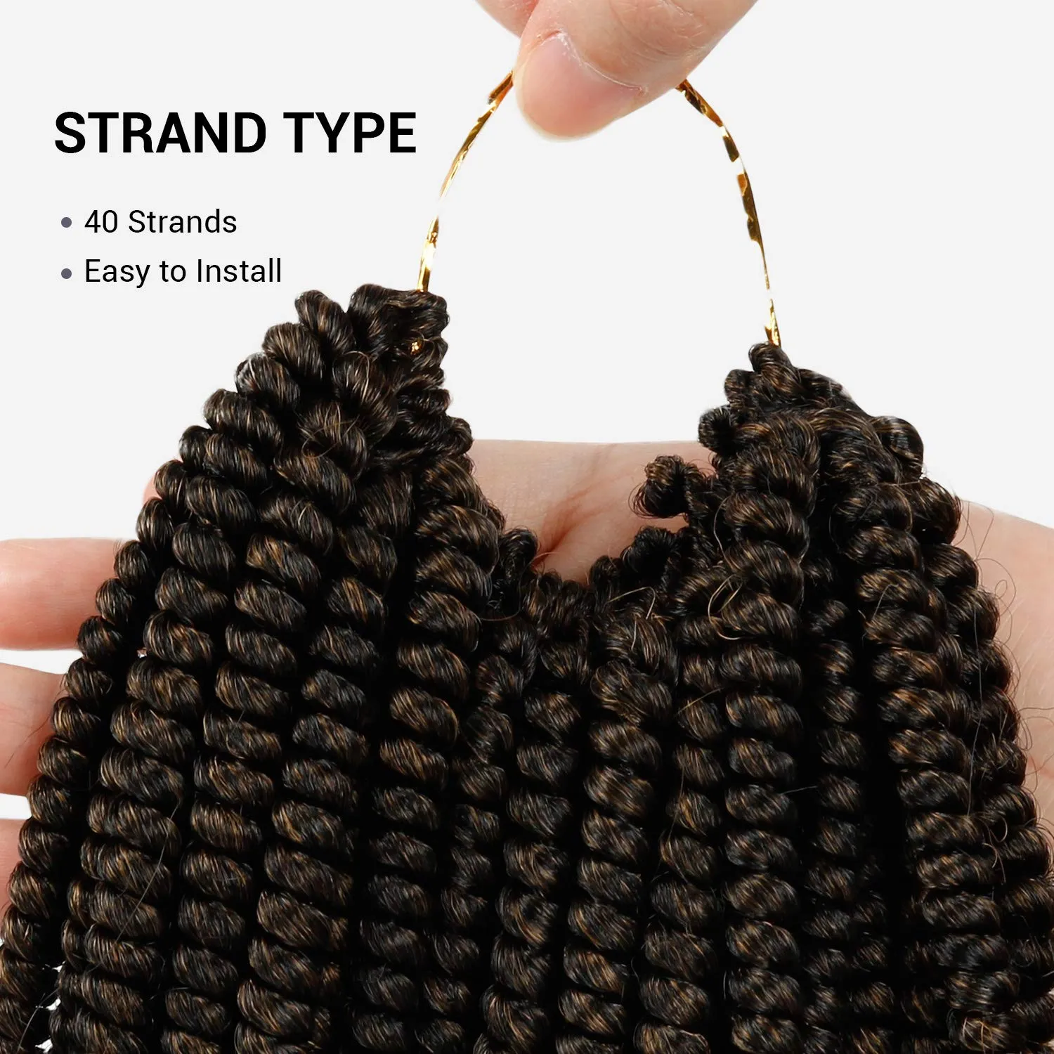 Nubian Twist Crochet Hair, 10 Inch, Pre-Looped Spring Twist, 4 Packs, Curly Hair Extensions for Protective Styles, (T1B/27, Tipped Off Black and Honey Blonde)