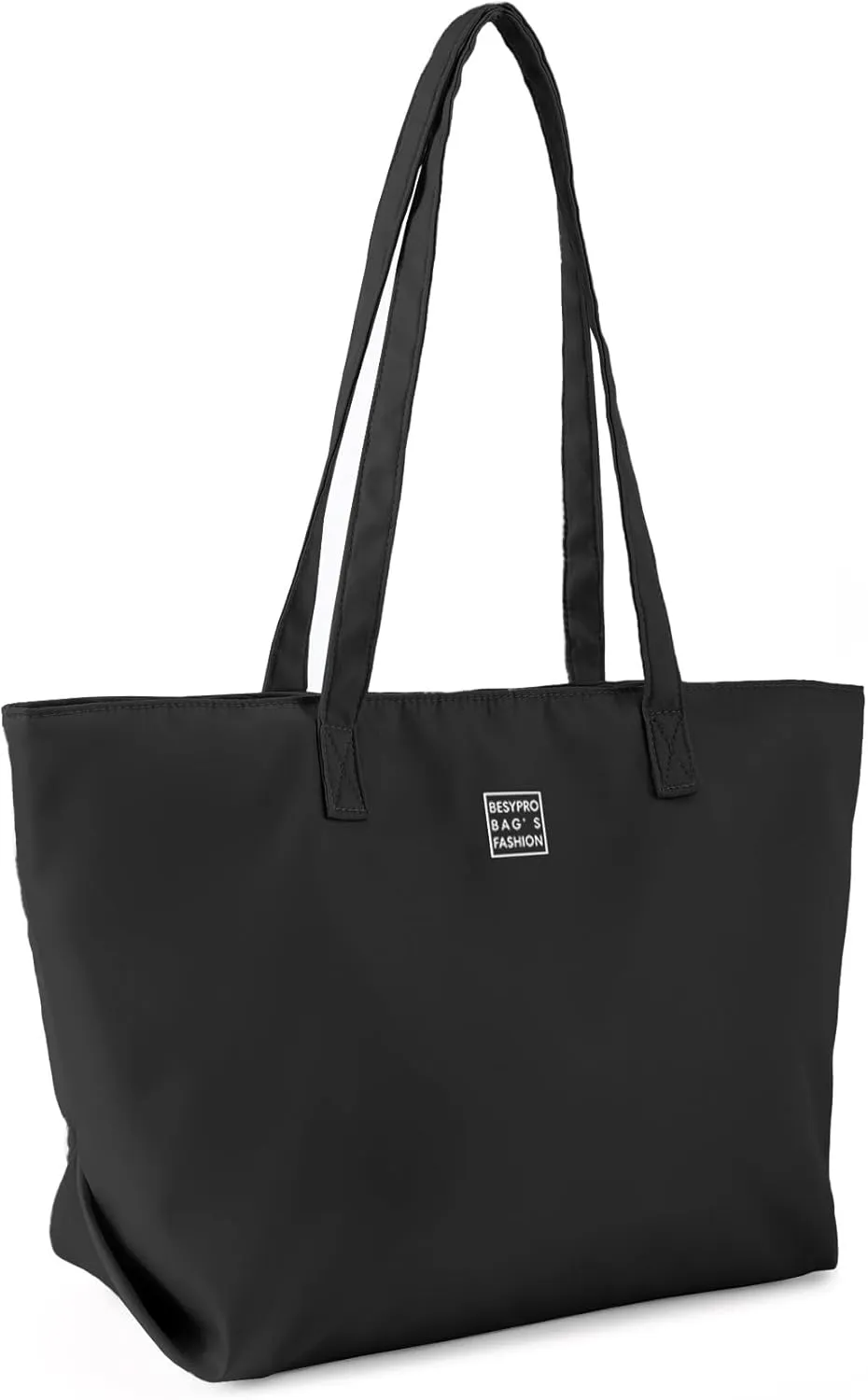 Nylon Tote Bag for Women Multi-pocket Large Shoulder Bag Casual Handbag with Zipper for Wrok Travel College