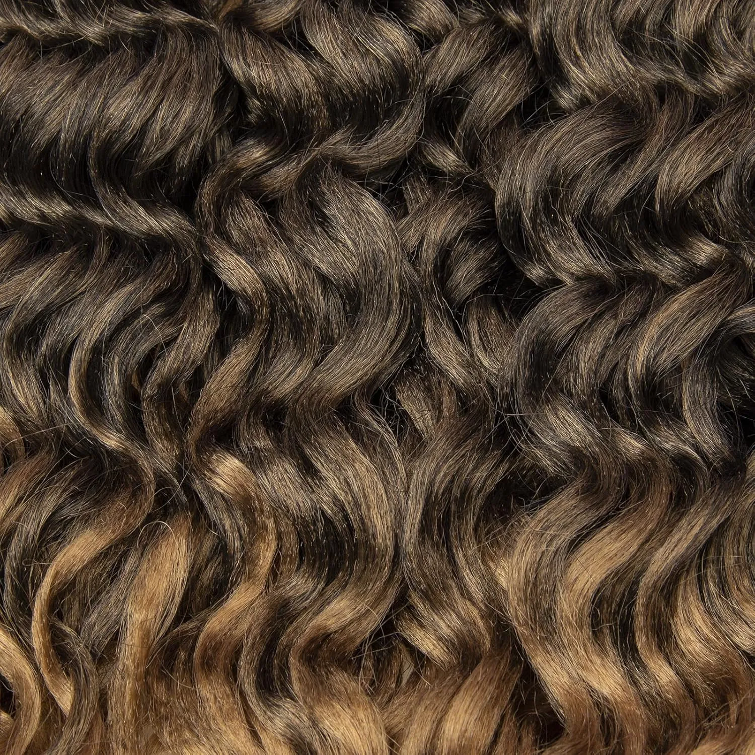 Ocean Wave Crochet Hair 18inch Deep Wave Curly Crochet Hair For Women,Ombre Hawaii Curly Braiding Hair Synthetic Bohemian Crochet Braid Water Wave Crochet hair Extensions (6Packs, 1B/27)
