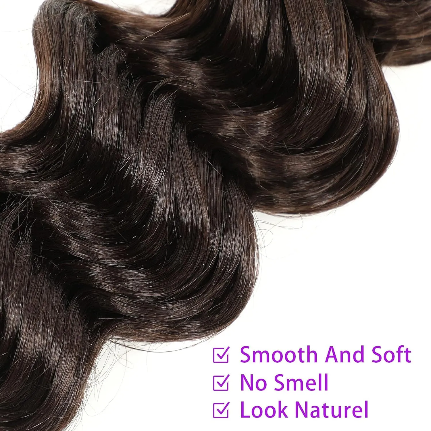 Ocean Wave Crochet Hair Deep Wave Crochet Curl Hair Water Wave Synthetic Curly Braiding Hair Extensions 8 Packs (9 Inch, 4#)
