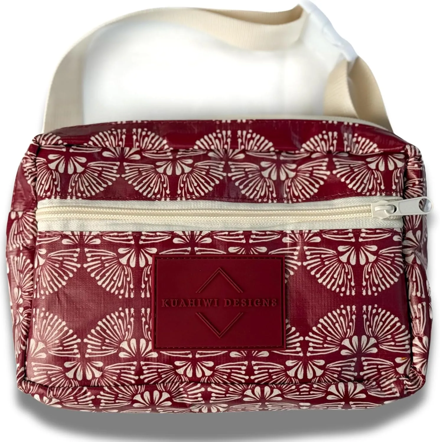 Ohia Lehua Fanny Pack – Water-Resistant Tyvek Belt Bag with Adjustable Strap, Multi-Pocket Waist Pack for Travel & Everyday Use