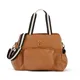 OiOi Triple Tote Nappy Bag Tan Vegan Leather