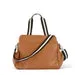 OiOi Triple Tote Nappy Bag Tan Vegan Leather