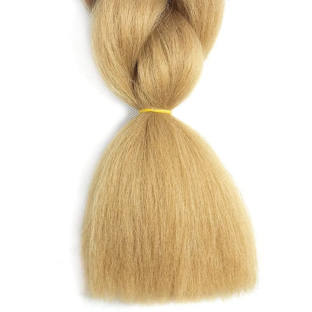 Ombre Braiding Hair 6 Packs 24 Inch Ombre Jumbo Braiding Hair Synthetic Braids Hair Extensions (Black/Dark Brown/Light Brown)
