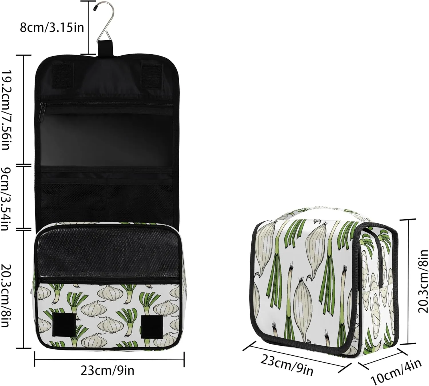 Onion Cute Print Hanging Toiletry Bag Waterproof Makeup Cosmetic Bag Travel Bag Organizer for Accessories Shampoo Full Sized Container Travel-Essentials Toiletry Bag