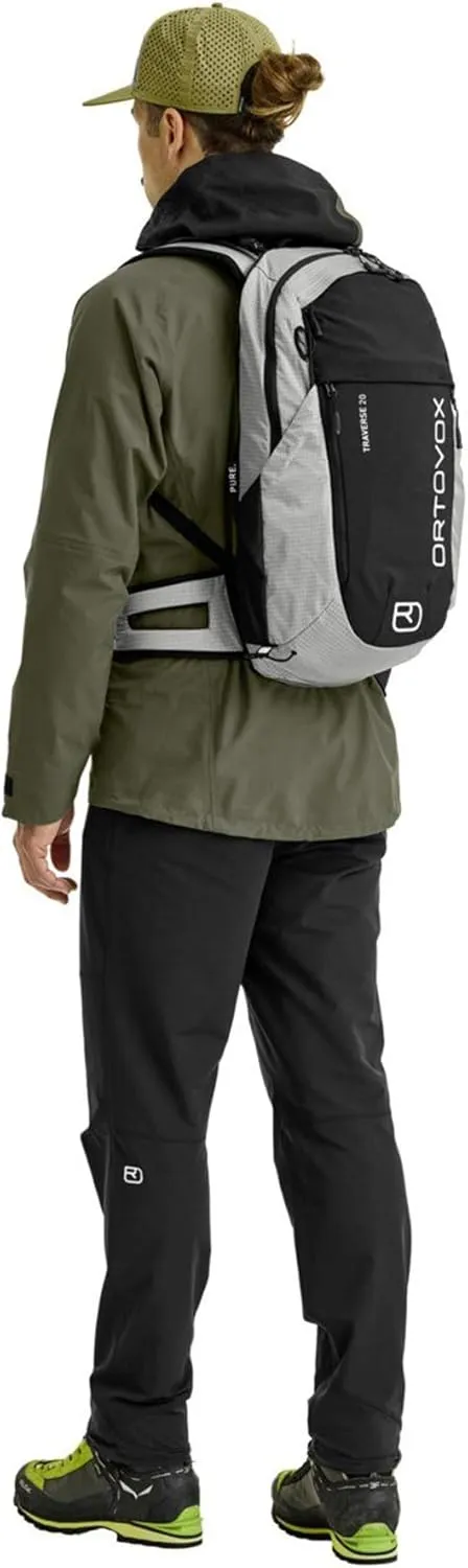 Ortovox Traverse Pure 20L Alpine Climbing Backpack for Men & Women - Grey Marble - 20 Liter