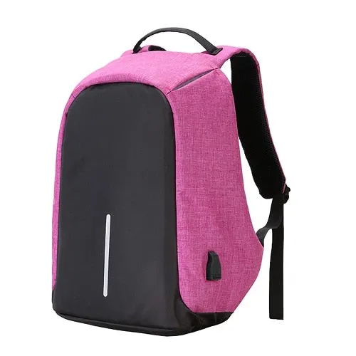 Oxford Waterproof Backpack With Usb Charging