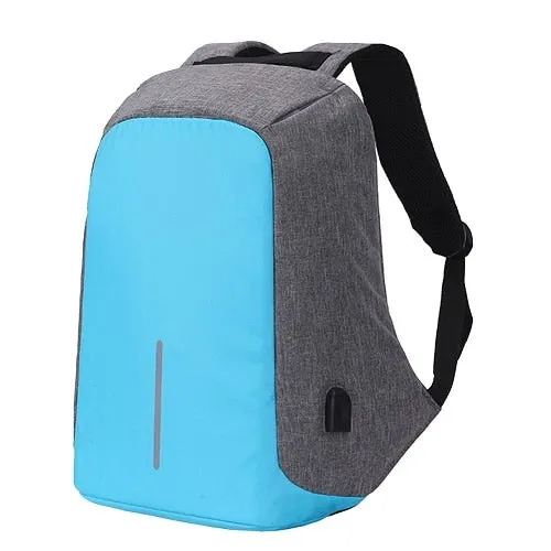Oxford Waterproof Backpack With Usb Charging