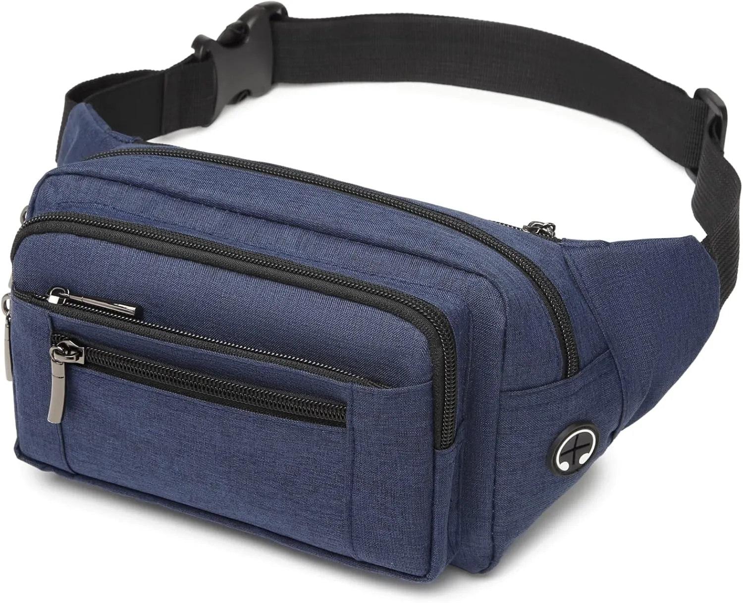 Packism Fanny Pack for Women Men - Fanny Packs for Women Cross Body Everywhere Belt Bag Bum Bag with 6 Zipper Pockets Plus Size & Adjustable Strap for Traveling Cycling Running Hiking