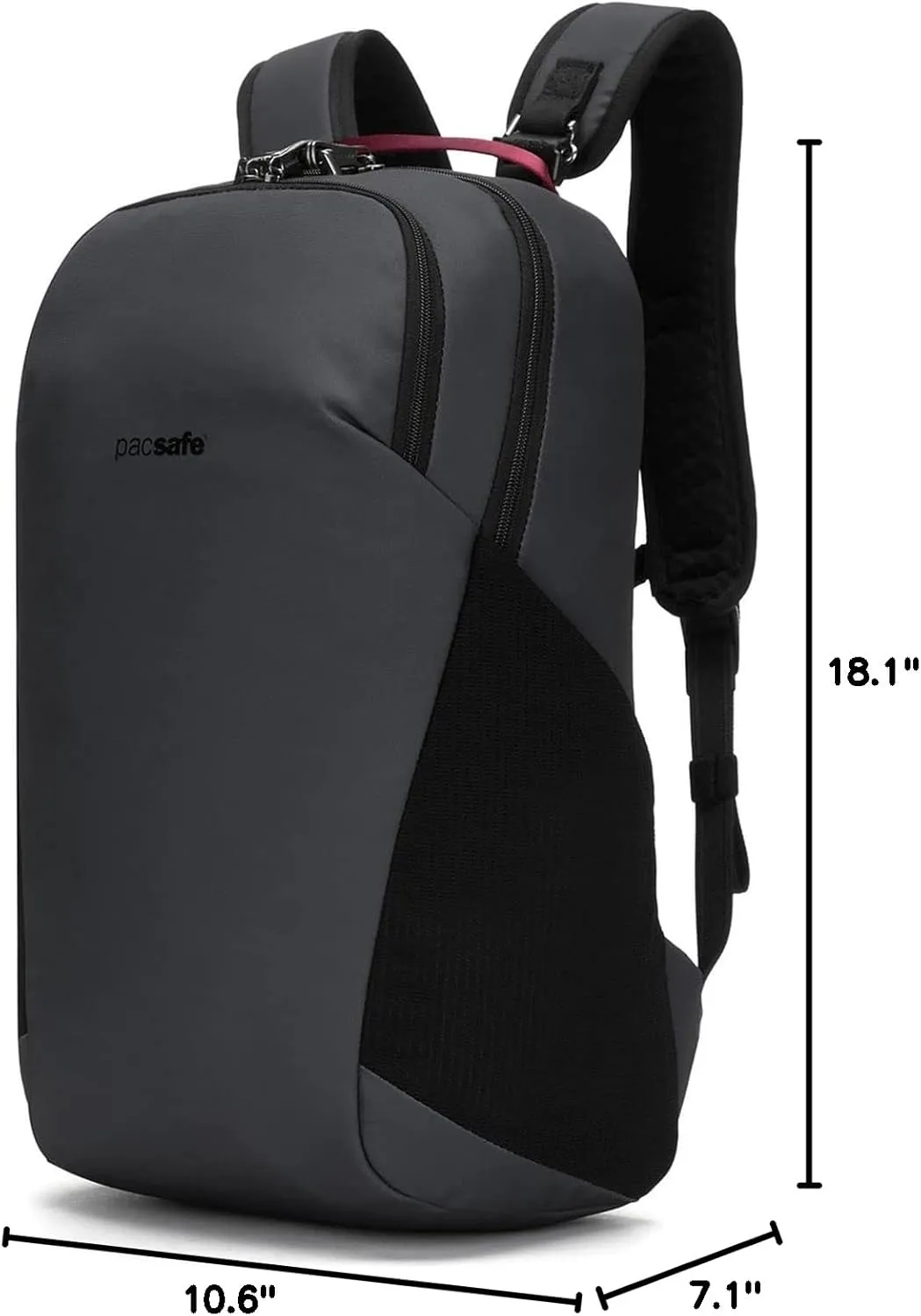 Pacsafe Vibe 20L Security & Anti-Theft Daypack - Slash Proof & Lockable, Slate
