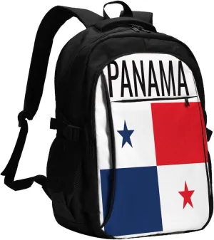 Panama Flag Casual Travel Backpacks Hiking Camping Backpack Large Outdoor Sport Daypack Laptop Rucksack Climbing Working Bags with USB Port