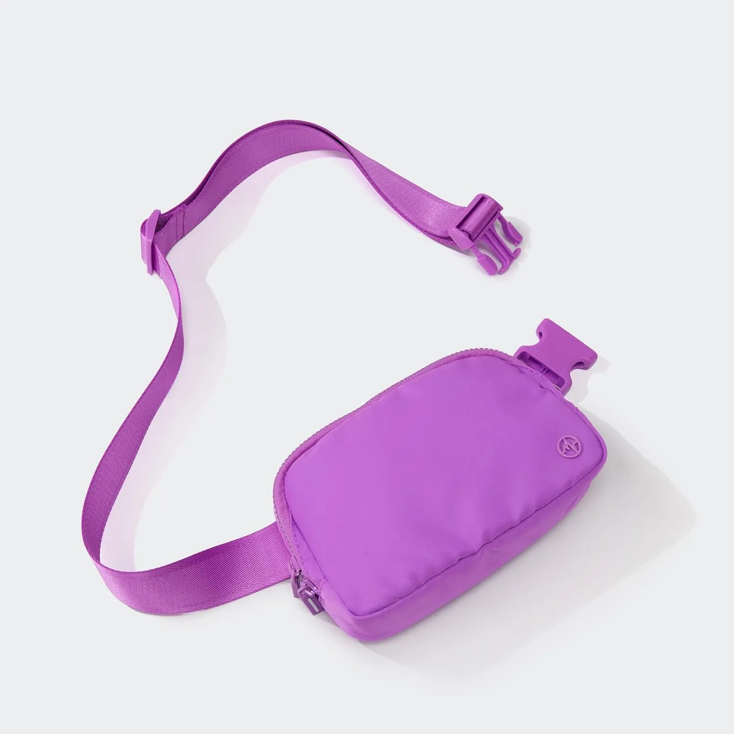 Pander Two Way Zipper Fanny Pack Nylon Everywhere Belt Bag for Women, Water Repellent Waist Packs, Crossbody Bags with Adjustable Strap (Violet).