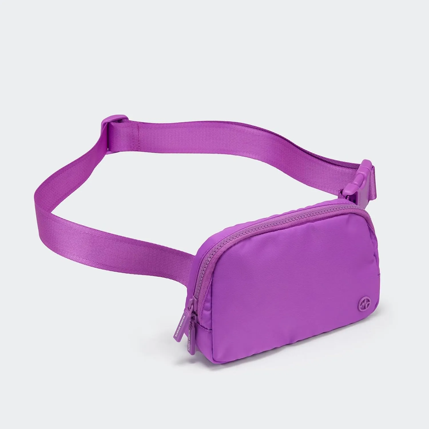Pander Two Way Zipper Fanny Pack Nylon Everywhere Belt Bag for Women, Water Repellent Waist Packs, Crossbody Bags with Adjustable Strap (Violet).