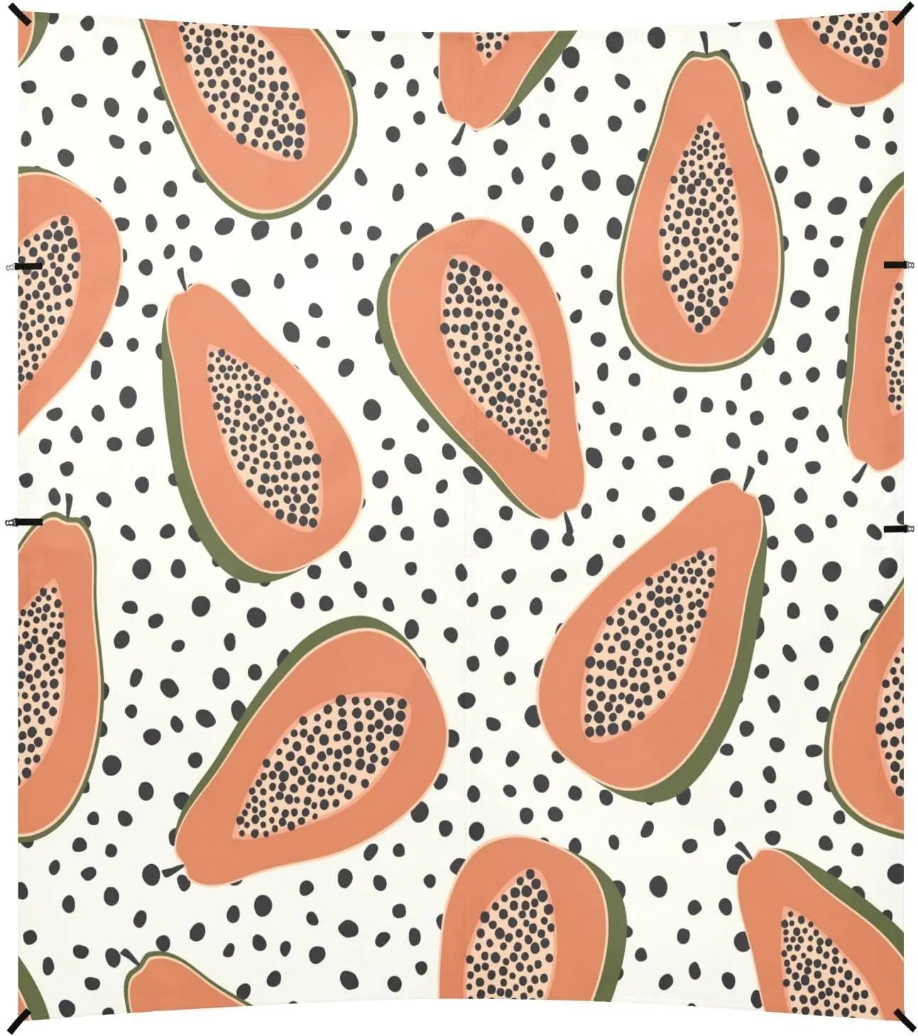Papaya Fruits Dots Beach Tent Camping Sun Shelters Portable Outdoor Canopy Sun Shade for Camping Trips Fishing Backyard Fun or Picnics Easy Setup with Carrying Bag