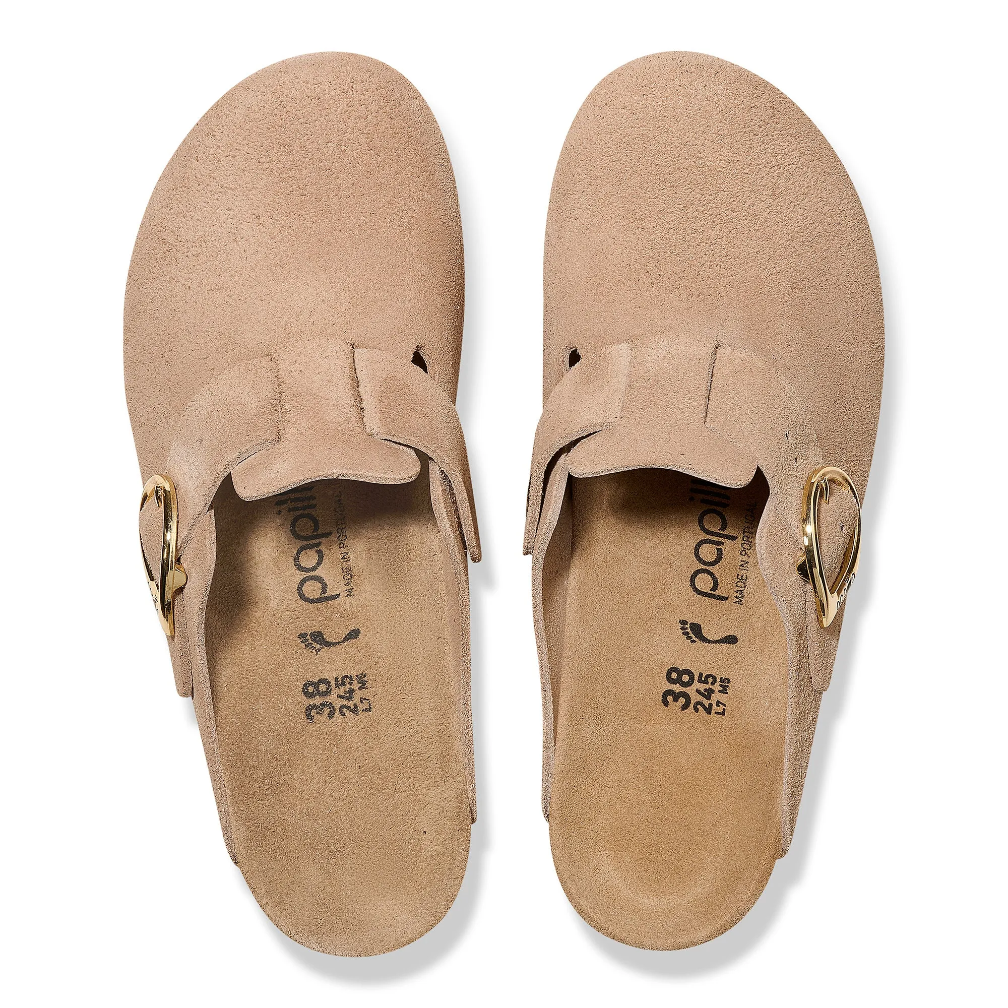 Papillio Fanny warm sand suede by Birkenstock