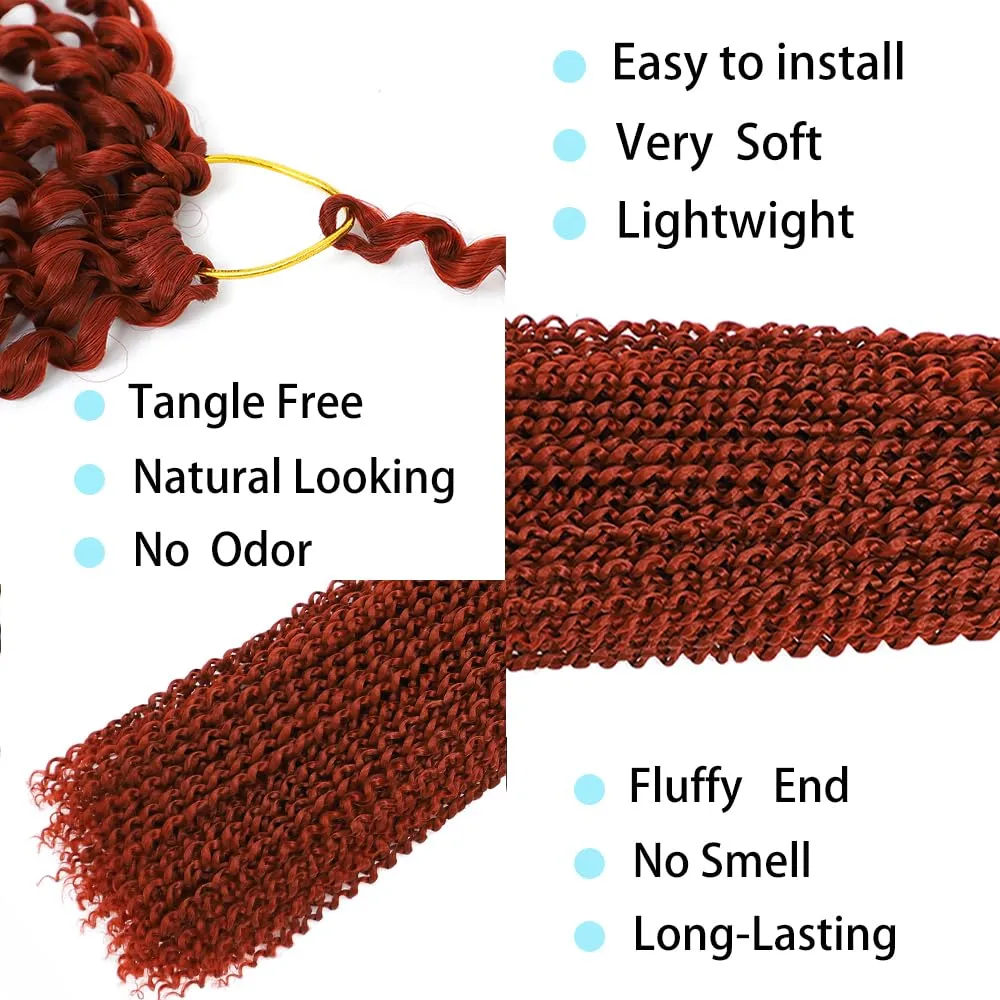 Passion Twist Hair 30 Inch: Water Wave Crochet Hair for Black Women-Long Bohemian Passion Twists Braiding Hair Extensions (350#, 30 inch)