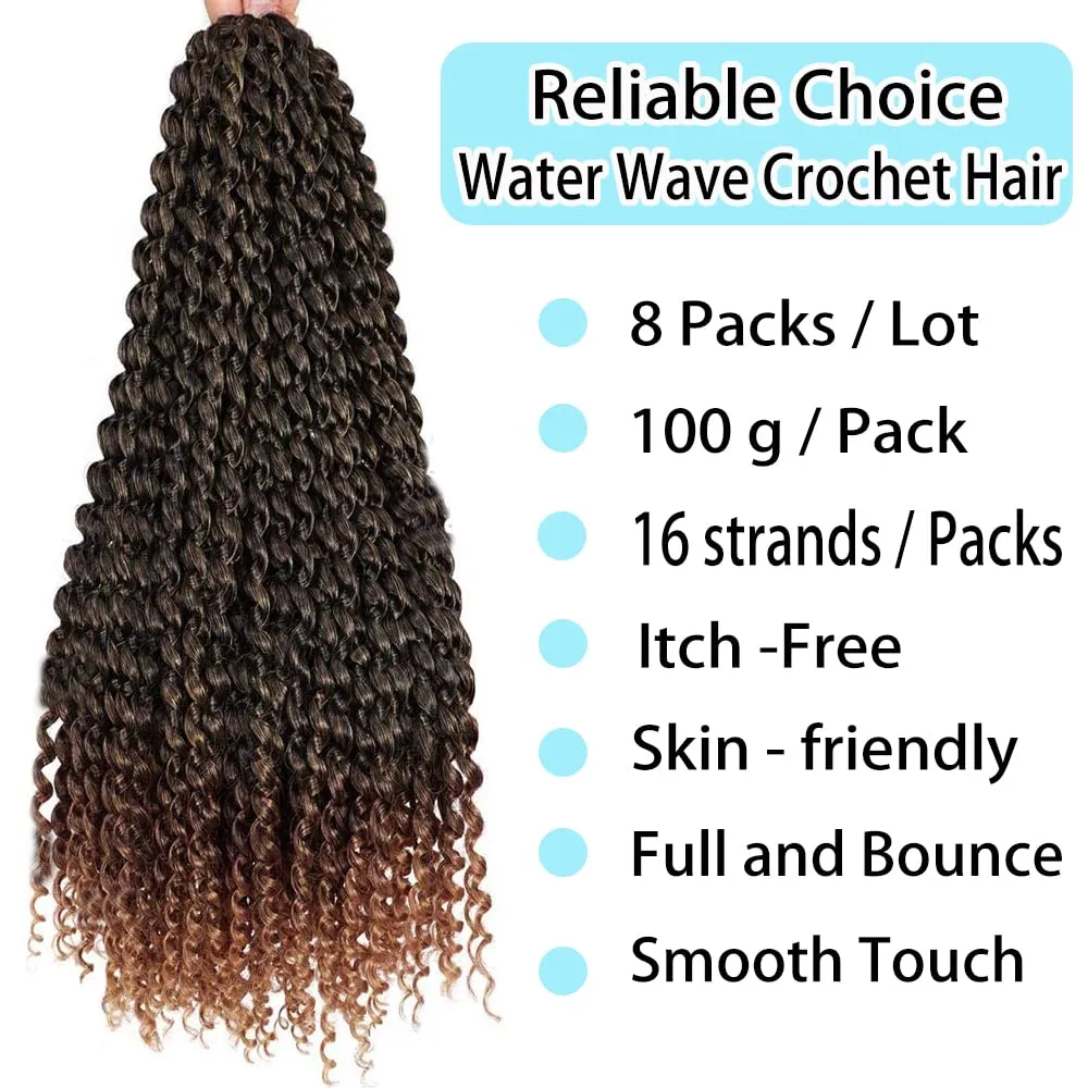 Passion Twist Hair 30 Inch: Water Wave Crochet Hair for Black Women-Long Bohemian Passion Twists Braiding Hair Extensions (T30, 30 inch)