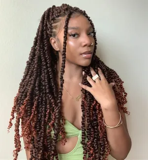 Passion Twist Hair 30 Inch: Water Wave Crochet Hair for Black Women-Long Bohemian Passion Twists Braiding Hair Extensions (T350, 30 inch)