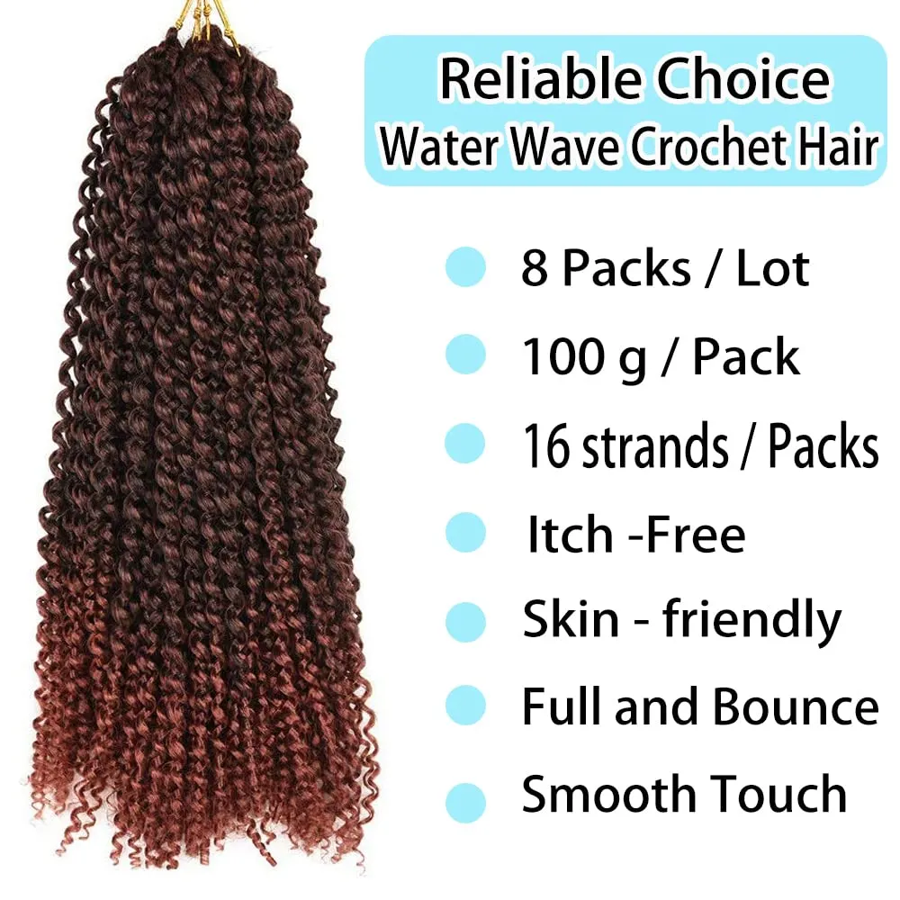 Passion Twist Hair 30 Inch: Water Wave Crochet Hair for Black Women-Long Bohemian Passion Twists Braiding Hair Extensions (T350, 30 inch)