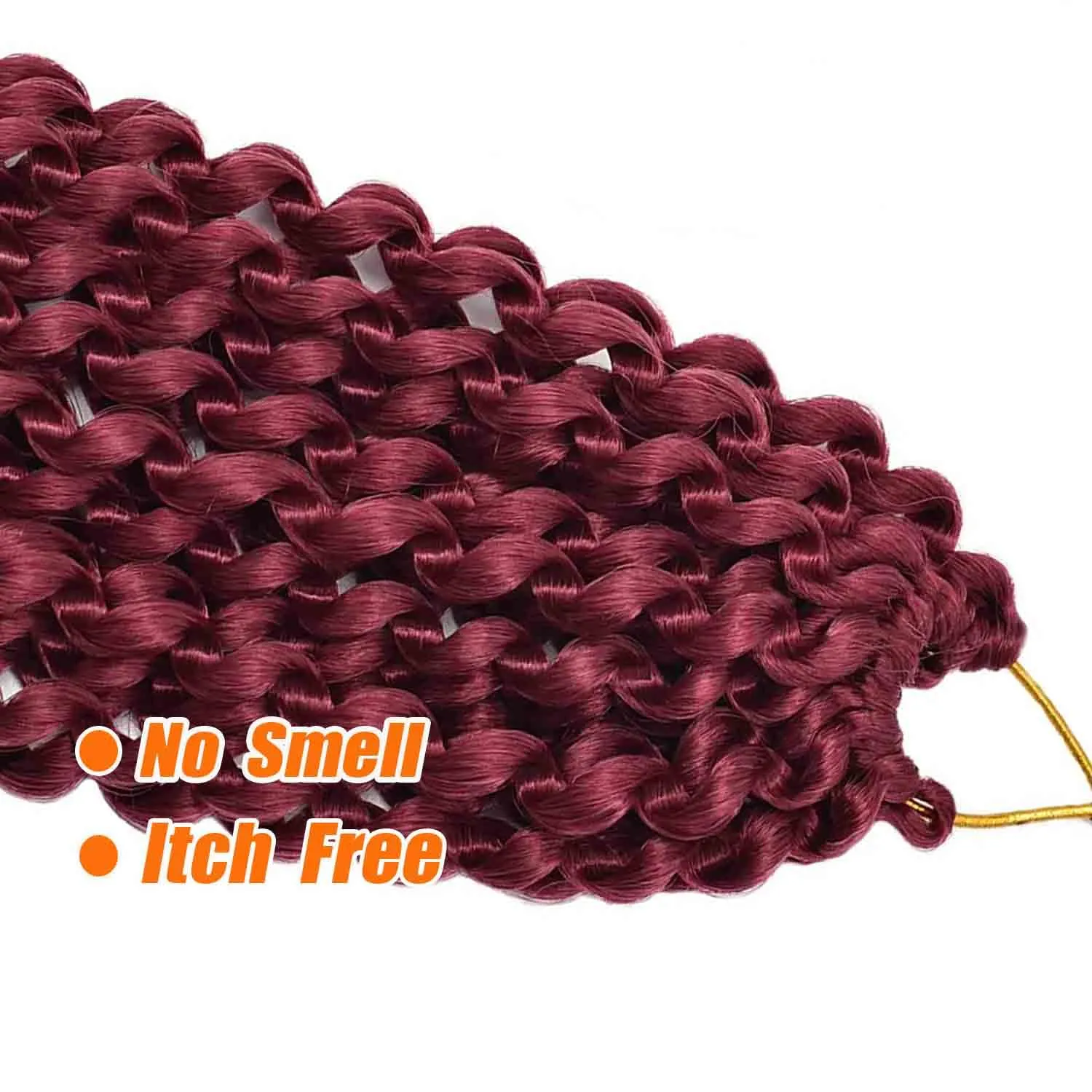 Passion Twist Hair Burgundy 18 Inch 6 Packs Burg Water Wave Crochet Hair for Butterfly Locs Passion Twists Long Bohemian Braiding Protective Style Hair Extensions (18 Inch 6 Packs, BUG#)