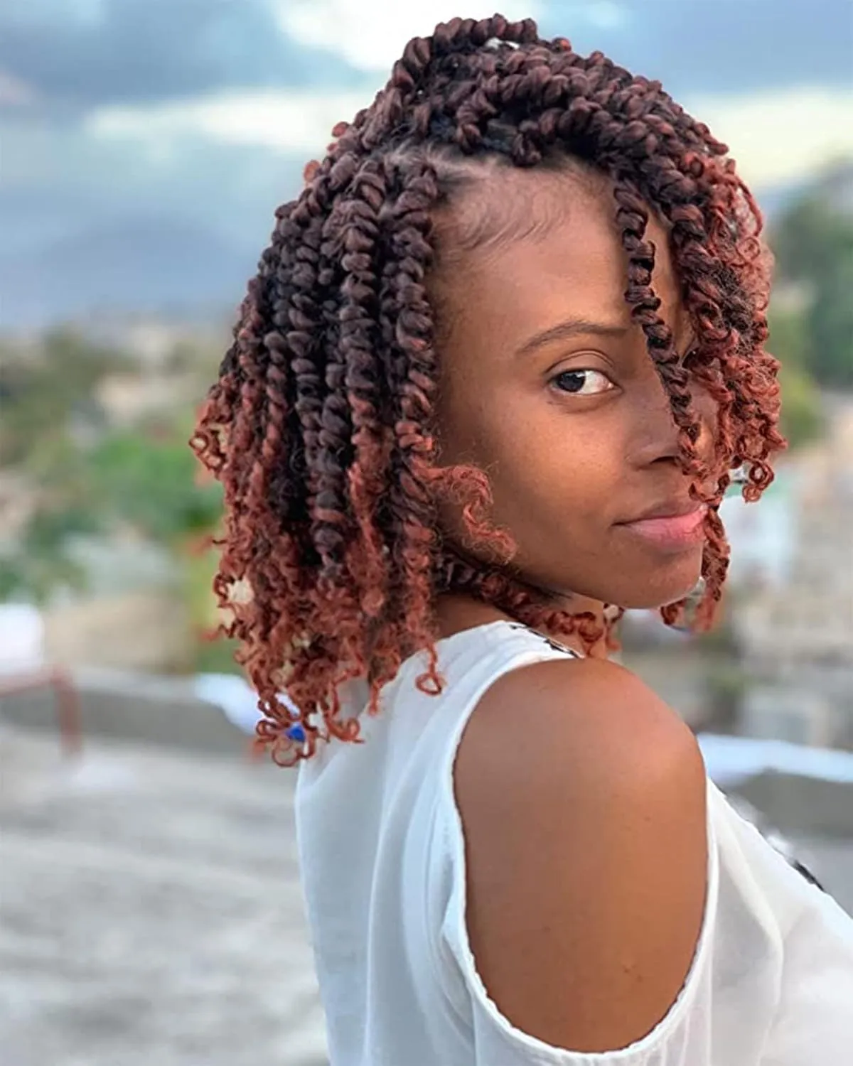 Passion Twist Hair-Pre-twisted Passion Twists,Pre-Looped Crochet Braids Made Of Bohemian Hair Synthetic Braiding Hair Extensions (10 Inch(Pack of 8), T1B/350)
