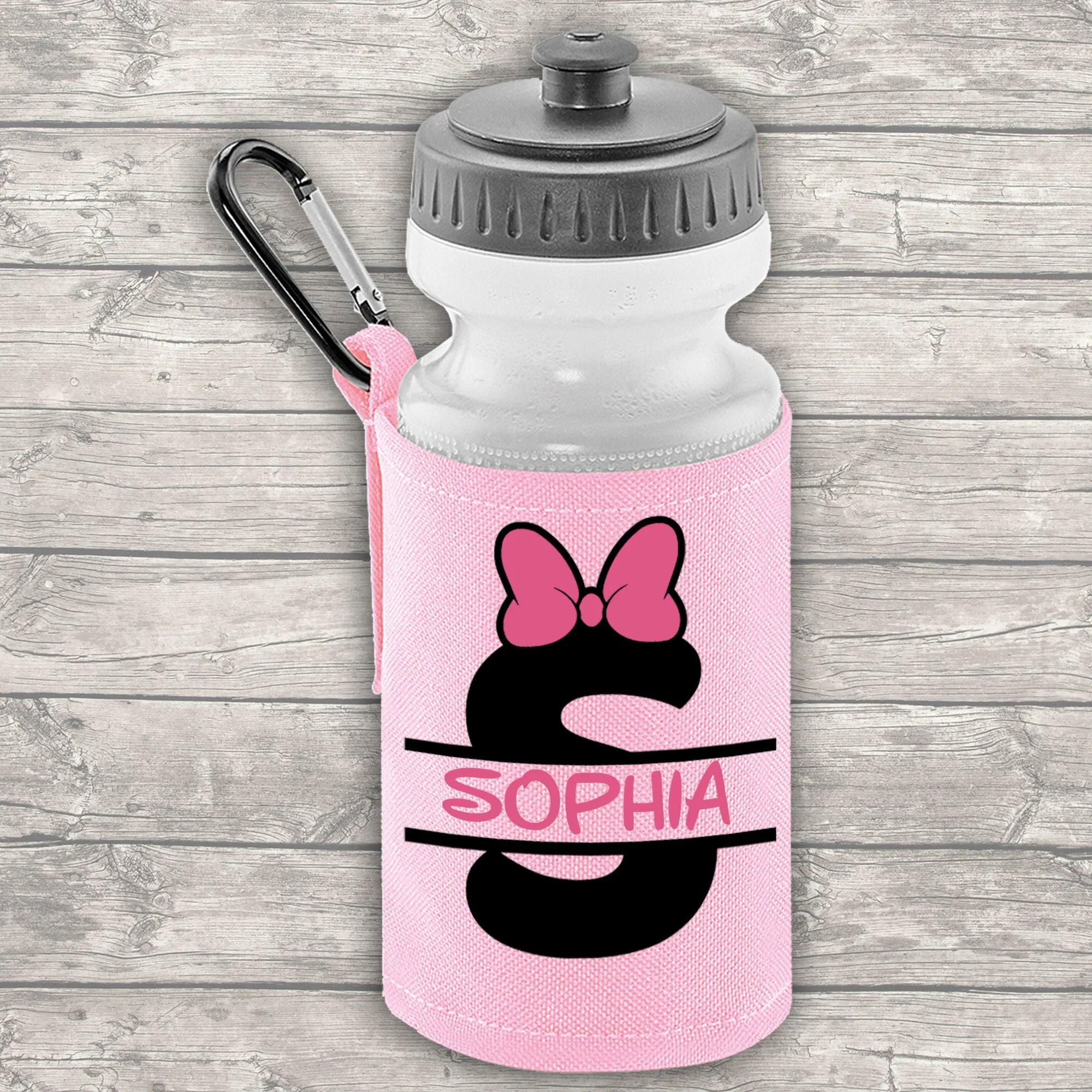 Personalised Name, Initial and Bow 12 Litre Backpack Water Bottle Lunch Bag and FREE Pencil Case Back To School Backpack Kids Junior Size