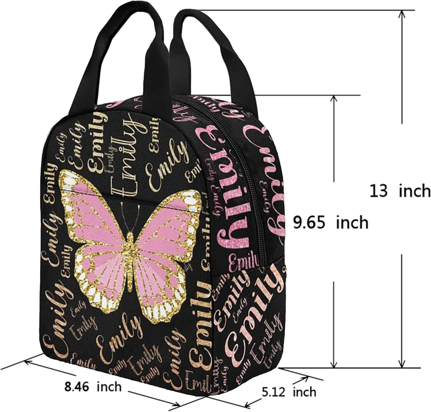 Personalized Backpack for Kids with Name Custom School Backpacks for Girls Boys Customized School Bookbag with Lunch Box Bookbag for Daughter Son Fashion Unique Gift for Preschool Kindergarten