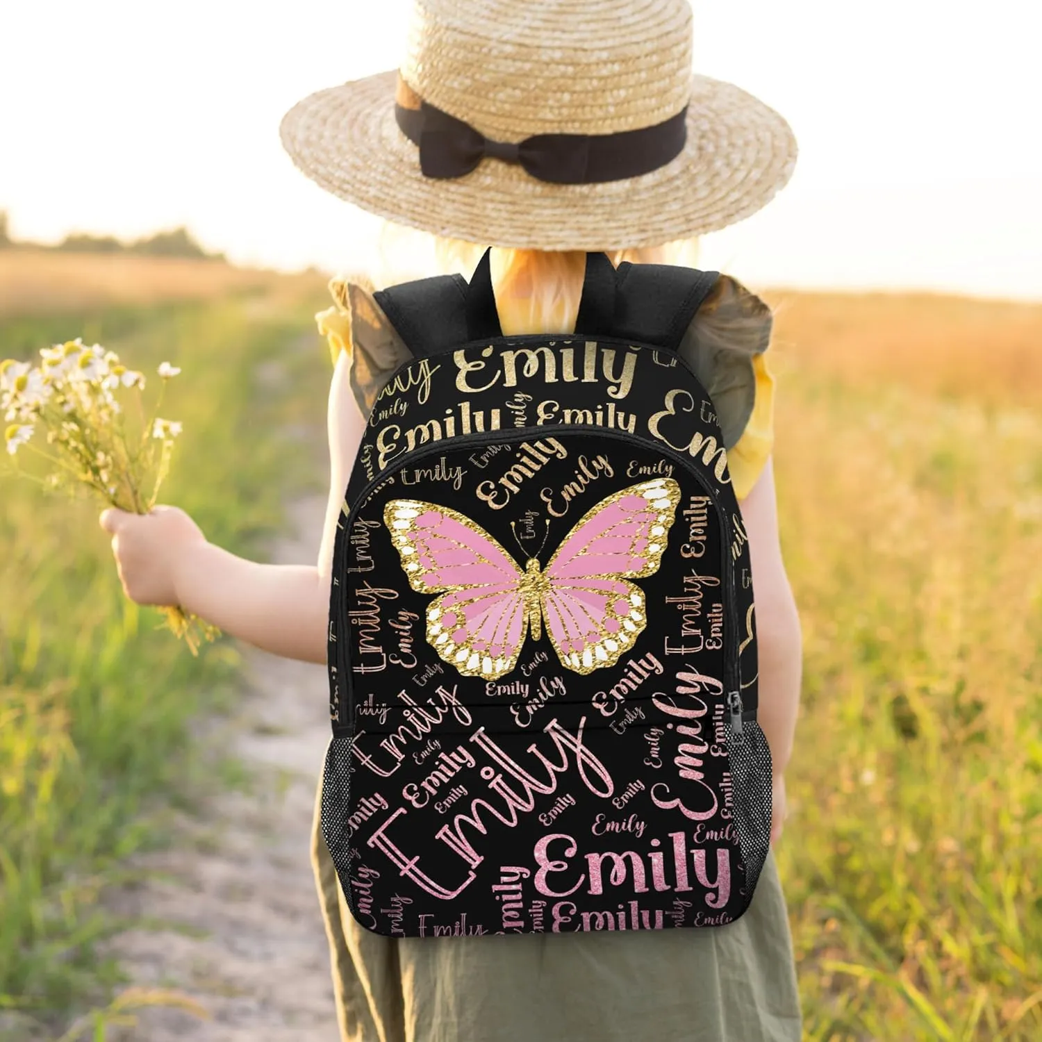 Personalized Backpack for Kids with Name Custom School Backpacks for Girls Boys Customized School Bookbag with Lunch Box Bookbag for Daughter Son Fashion Unique Gift for Preschool Kindergarten