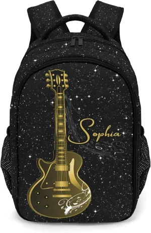 Personalized Bass Music Guitar Backpack Multifunctional Waterproof Laptop Bag for Travel Gift
