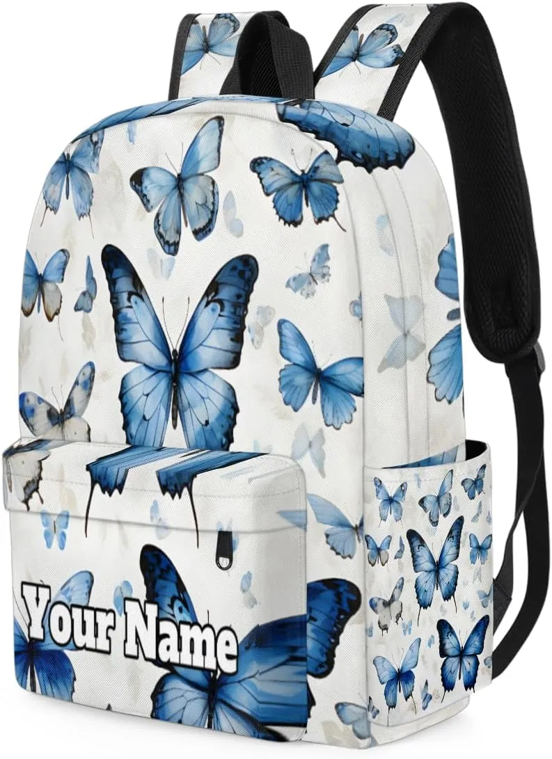 Personalized Butterflies Preschool Toddler Backpack for Boys Girls Custom Kids Name Small Bookbags Kindergarten Elementary Backpack, Butterfly Pattern
