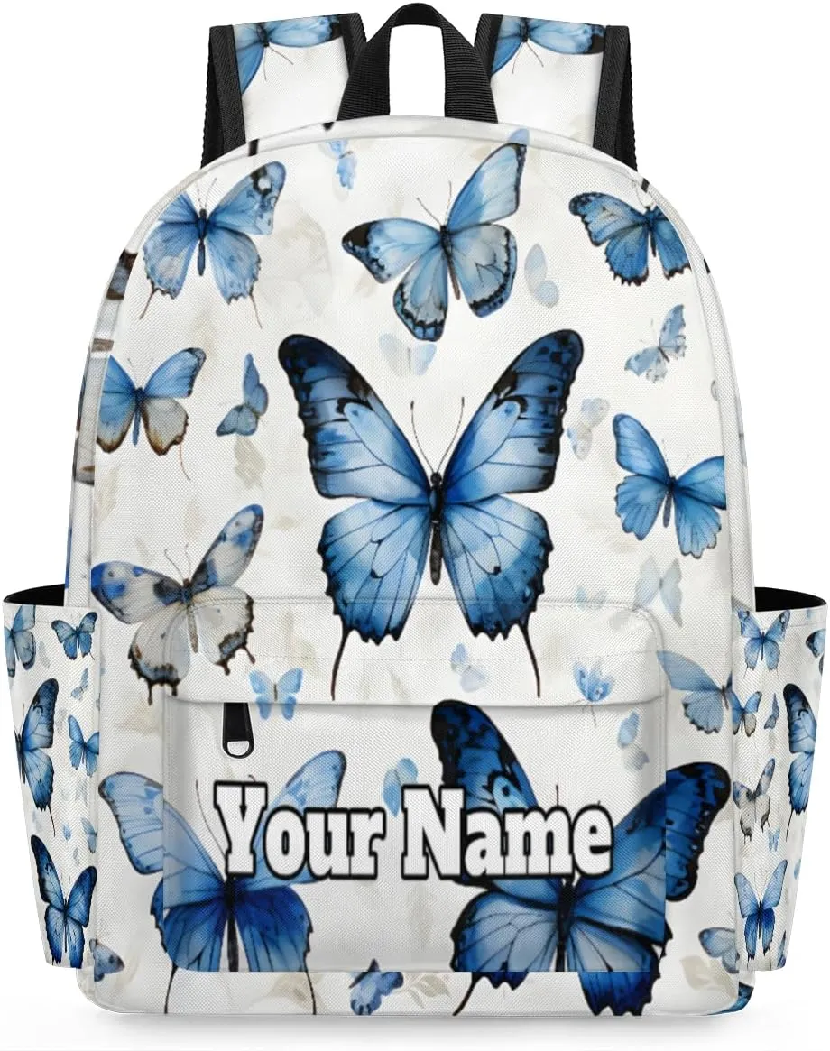 Personalized Butterflies Preschool Toddler Backpack for Boys Girls Custom Kids Name Small Bookbags Kindergarten Elementary Backpack, Butterfly Pattern