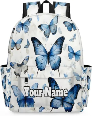 Personalized Butterflies Preschool Toddler Backpack for Boys Girls Custom Kids Name Small Bookbags Kindergarten Elementary Backpack, Butterfly Pattern