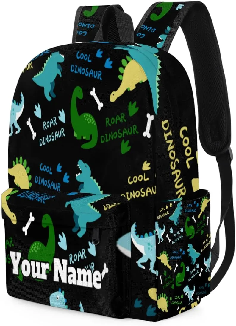 Personalized Dinosaur Pattern Preschool Toddler Backpack for Boys Girls Custom Kids Name Small Bookbags Kindergarten Elementary Backpack, Dinosaurs