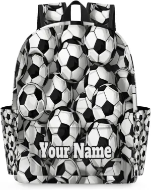 Personalized Soccer Preschool Toddler Backpack for Boys Girls Custom Kids Name Small Bookbags Kindergarten Elementary Backpack, Sports Theme
