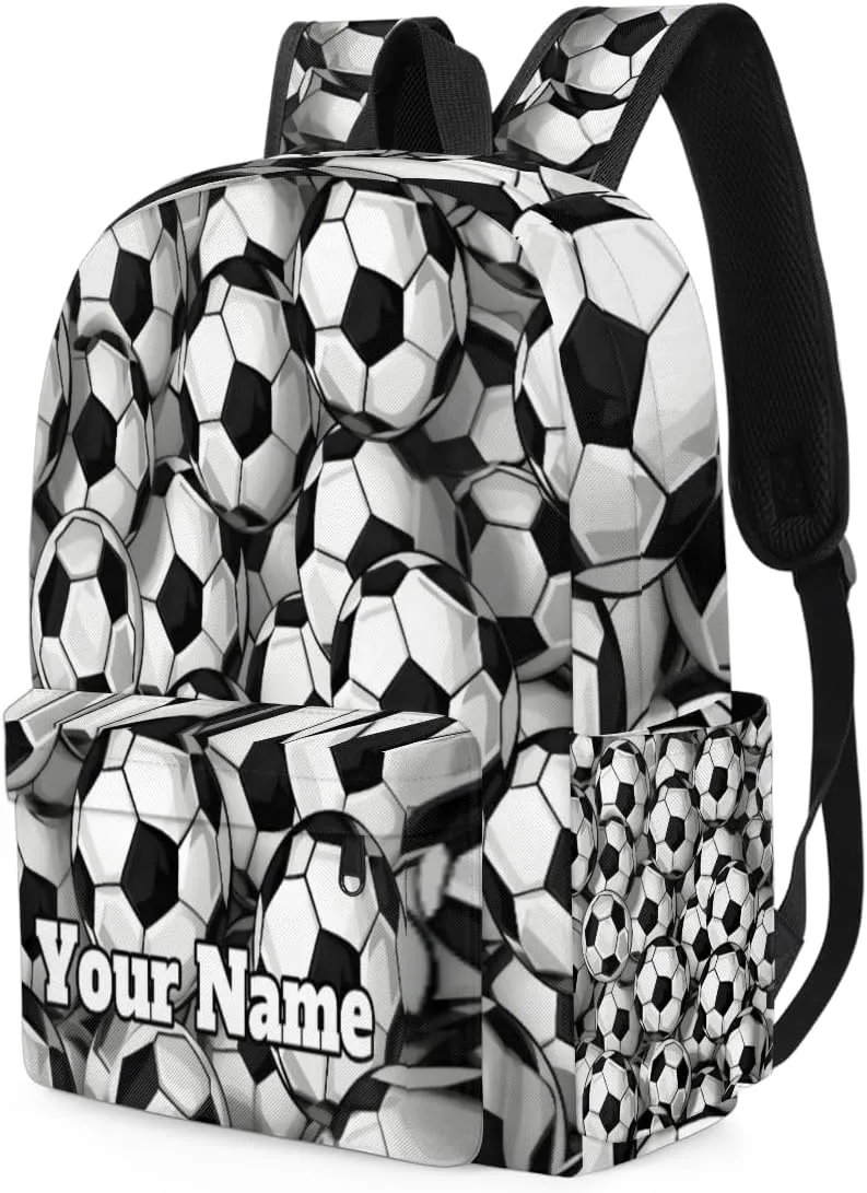Personalized Soccer Preschool Toddler Backpack for Boys Girls Custom Kids Name Small Bookbags Kindergarten Elementary Backpack, Sports Theme
