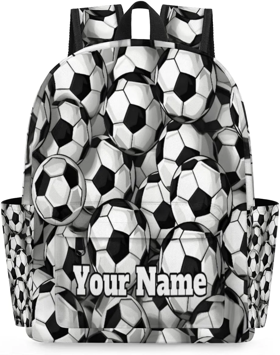 Personalized Soccer Preschool Toddler Backpack for Boys Girls Custom Kids Name Small Bookbags Kindergarten Elementary Backpack, Sports Theme