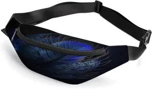 Personalized Waist Packs with Adjustable Strap,Feather Pattern CrossBody Fanny Pack Casual Bag for Travel Sports Running Hiking