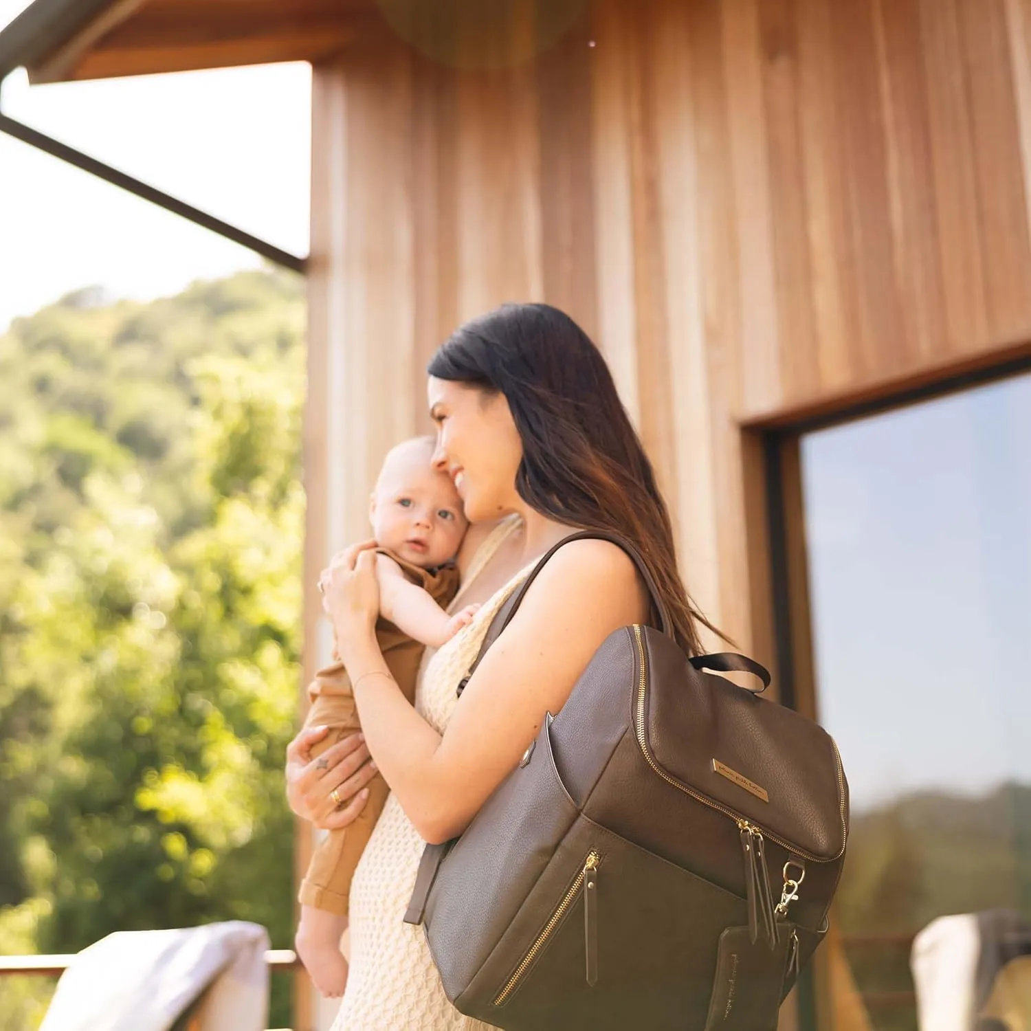 Petunia Pickle Bottom Tempo Backpack, Designed for Busy Families, Attaches to Stroller or Suitcase, Spacious Main Compartment, Saddle