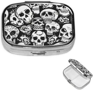 Pill Case with Mirror Retro 2 Compartment Pill Box 19ca4ba04eb3e002f353af7533ef3a1 Small Pill Organizer for Purse or Pocket Decorative Metal Medicine Vitamin Organizer Unique Gifts