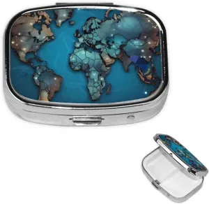 Pill Case with Mirror Retro 2 Compartment Pill Box a0ed95b63576d509acab7b6ee94f154 Small Pill Organizer for Purse or Pocket Decorative Metal Medicine Vitamin Organizer Unique Gifts