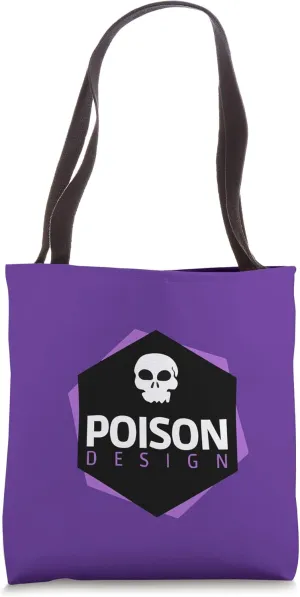 Poison Design Purple Negative Pocket Logo Tote Bag