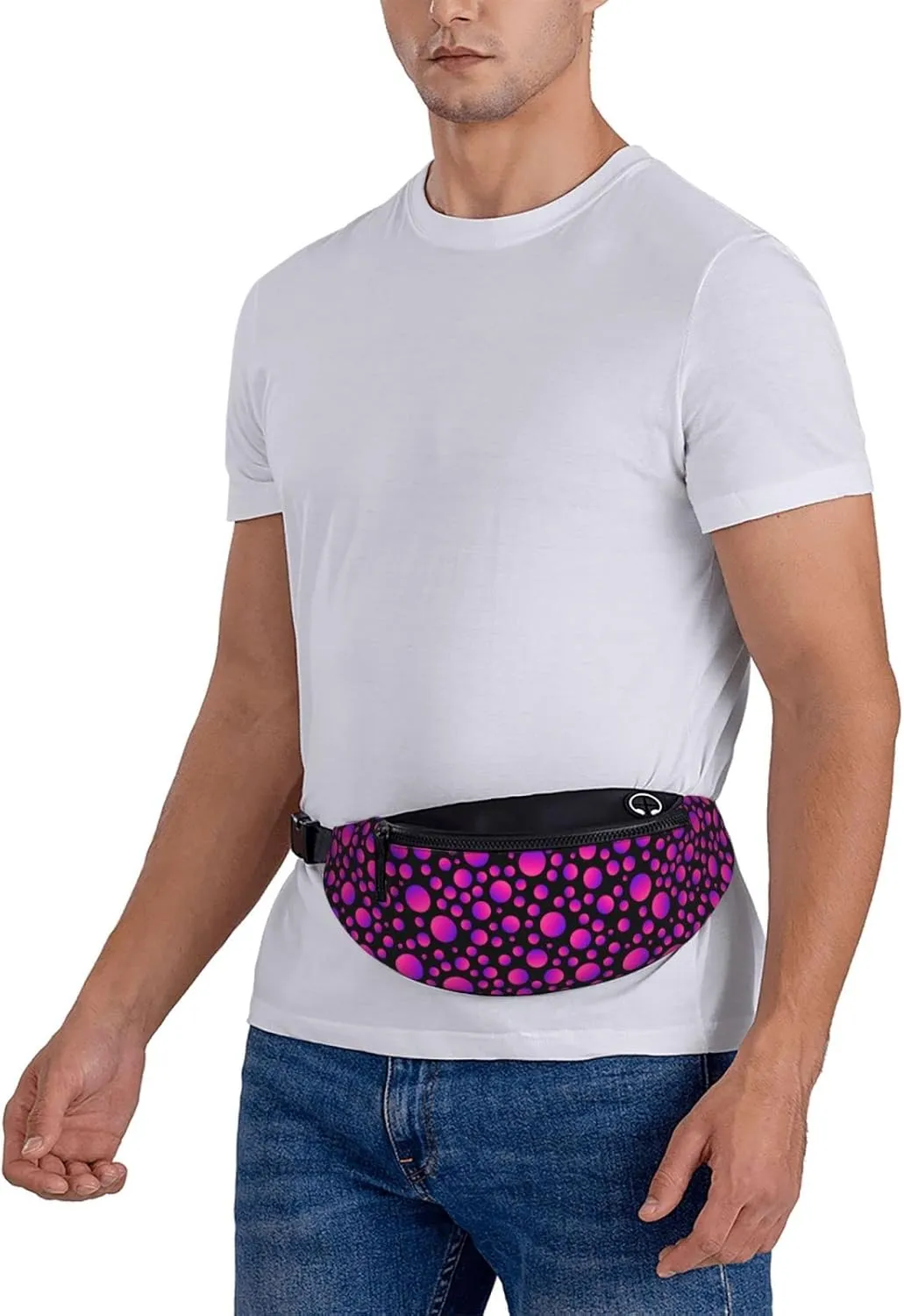 Polka Dots Fanny Waist Bag Pack Casual Chest Bag Waist Packs Everywhere Belt Bag Sling Bag for Women Men